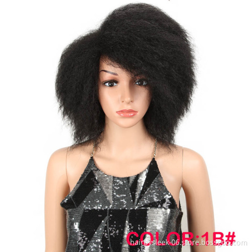 Rebecca Explosion hairstyle 10 inches Wine Red Afro Kinky Curly Premium Heat Resistant Synthetic Hair Wigs for Black Women